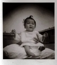 Baby on pillow photograph